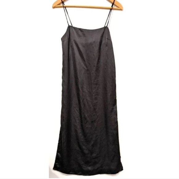 H&M Satin Slip Style Dress | Black | XS - Picture 1 of 5